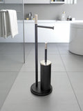 Showerdrape black toilet roll and brush combo - British product