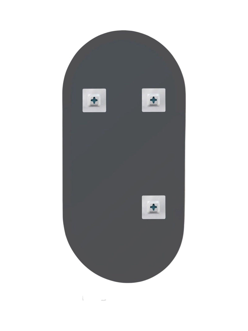 Showerdrape Putney silver oval wall mirror 80 x 40cm (British brand)