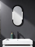 Showerdrape Putney silver oval wall mirror 80 x 40cm (British brand)