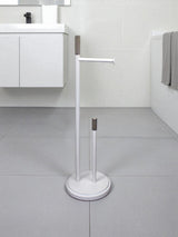 Next Showerdrape White Chester Toilet Roll & Spare Paper Combo Set- Buy online at McGrocer