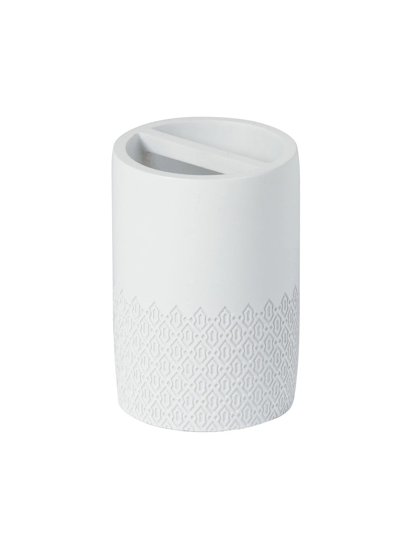 Showerdrape White Chantilly bathroom accessory set (British brand)