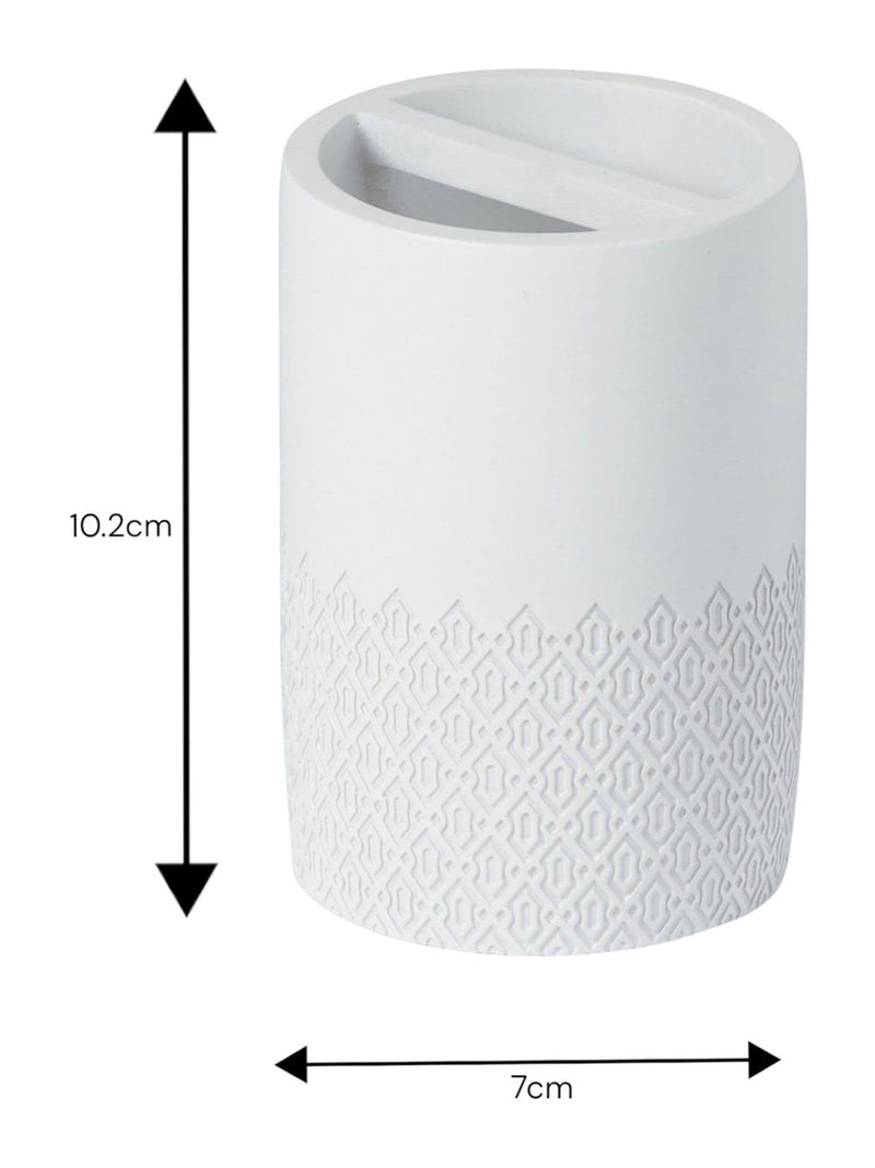Showerdrape White Chantilly bathroom accessory set (British brand)