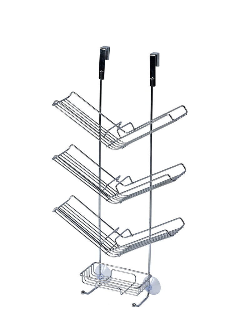 Showerdrape Silver Atrium shower caddy (British brand)