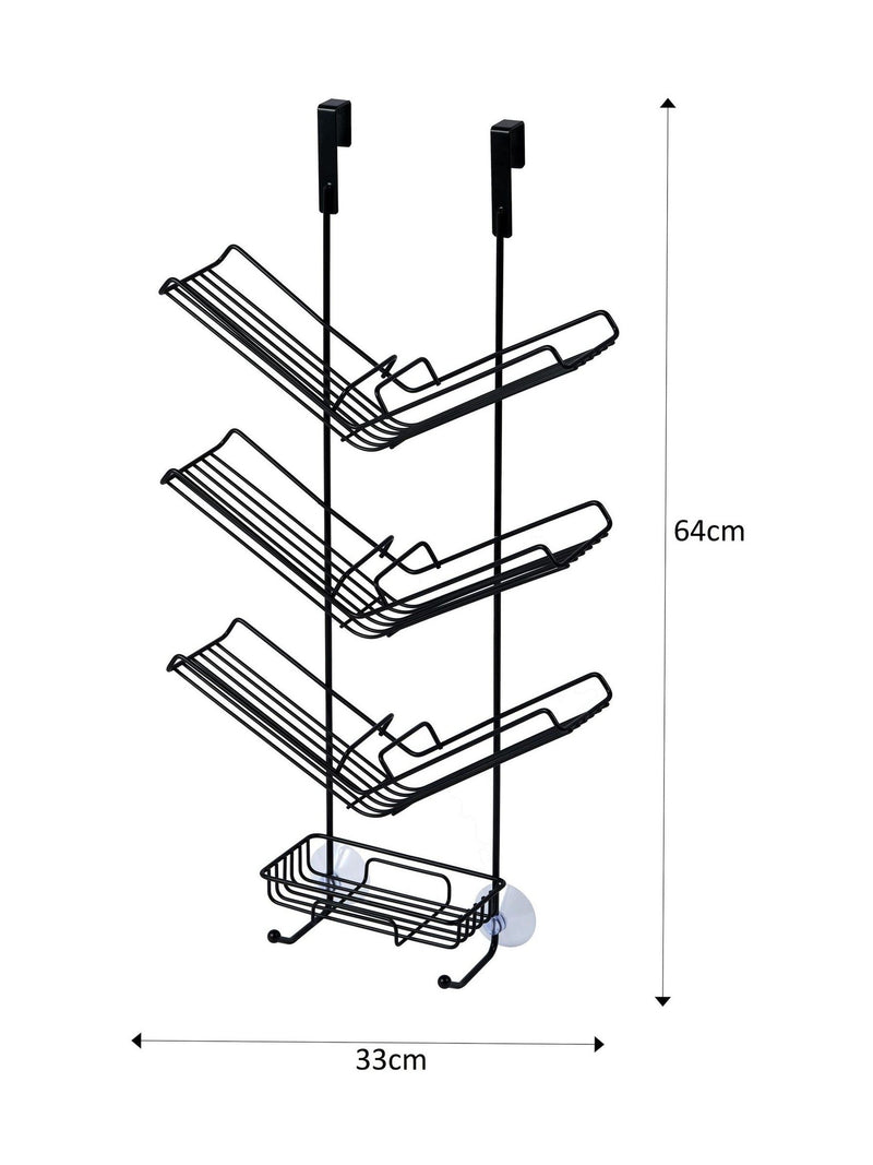 Showerdrape Black Atrium Shower Caddy (British brand)
