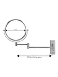 Showerdrape chrome Lindos extendable shaving mirror (British brand)