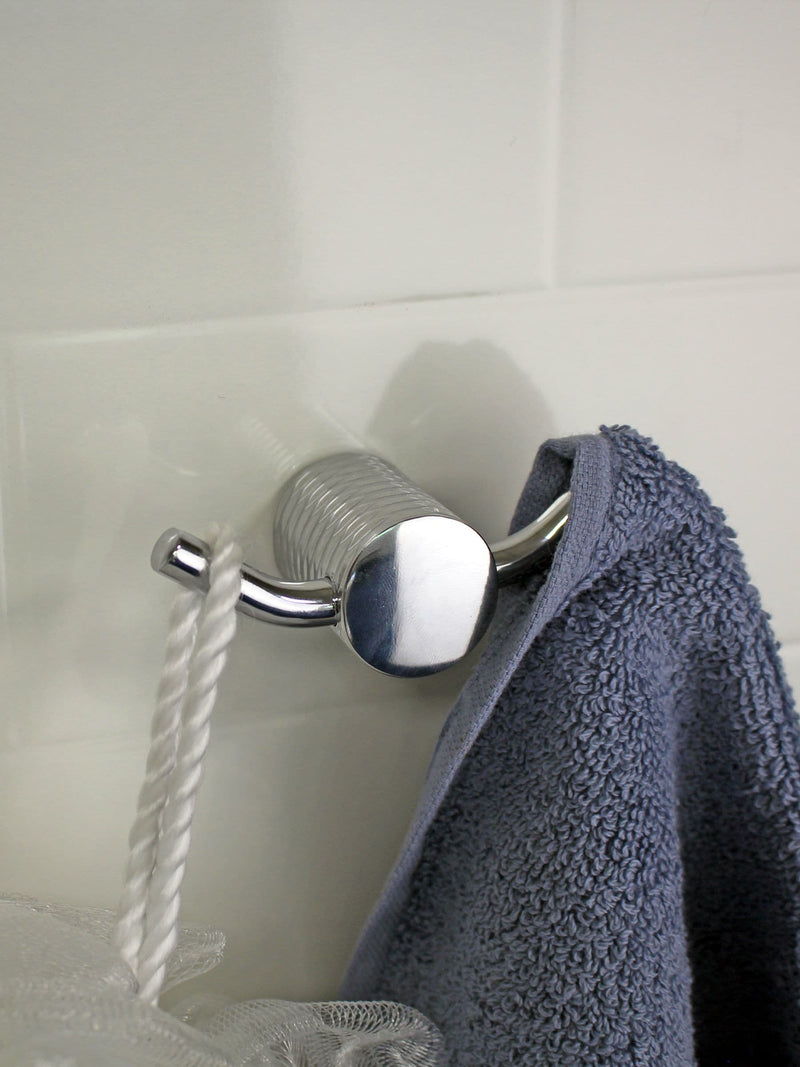 Showerdrape Silver Vitality Double Robe Hook (British brand)