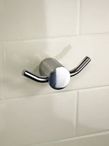 Next Showerdrape Silver Vitality Double Robe Hook Bathroom Accessory- Buy online at McGrocer
