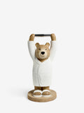 Natural Bertie Bear Toilet Roll Holder with Storage