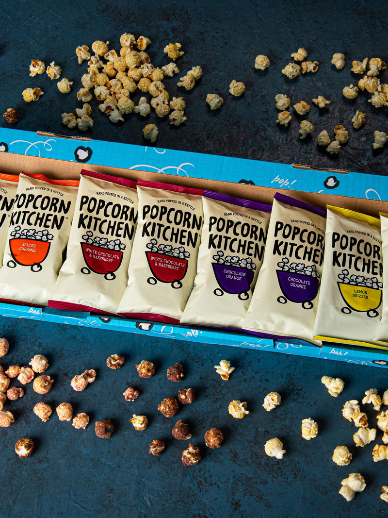 Popcorn Kitchen gourmet popcorn selection gift box, imported from the UK