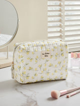 Next Lemon Print and Gingham Reversible Makeup Bag 17x24x12cm- Buy online at McGrocer