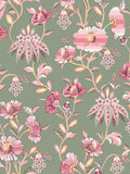 Cath Kidston Friendship Garden sage wallpaper sample A4 - British product