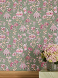 Cath Kidston Friendship Garden sage wallpaper sample A4 - British product