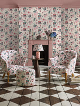 Next Cath Kidston Pink Cowgirls A4 Wallpaper Sample- Buy online at McGrocer