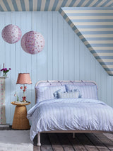Next Cath Kidston Blue Canopy Stripe A4 Wallpaper Sample- Buy online at McGrocer