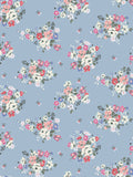 Cath Kidston Clifton Floral Blue wallpaper sample A4 (British brand)