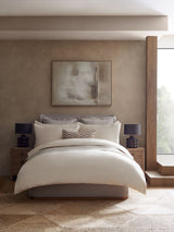 N. Premium Ivory 400 Thread Count Egyptian Cotton Sateen Duvet Cover and Pillowcase Set
