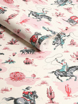Next Cath Kidston Pink Cowgirls Wallpaper 10m- Buy online at McGrocer