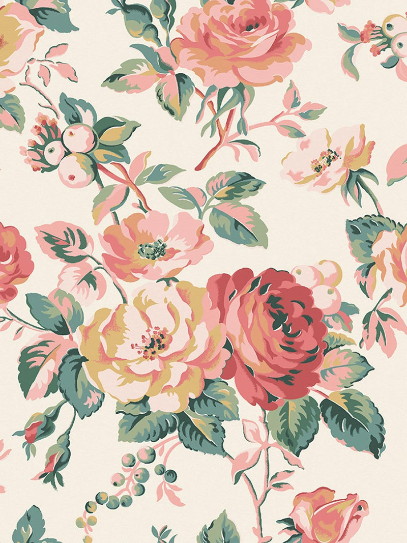 Cath Kidston Autumn Garden Rose wallpaper, imported from the UK