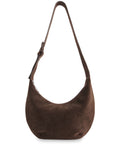 Whistles Sia suede curved cross-body bag, imported from the UK