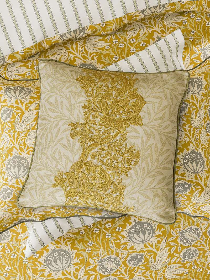 Morris & Co Sunflower Elmcote duvet cover and pillowcase set, imported from the UK