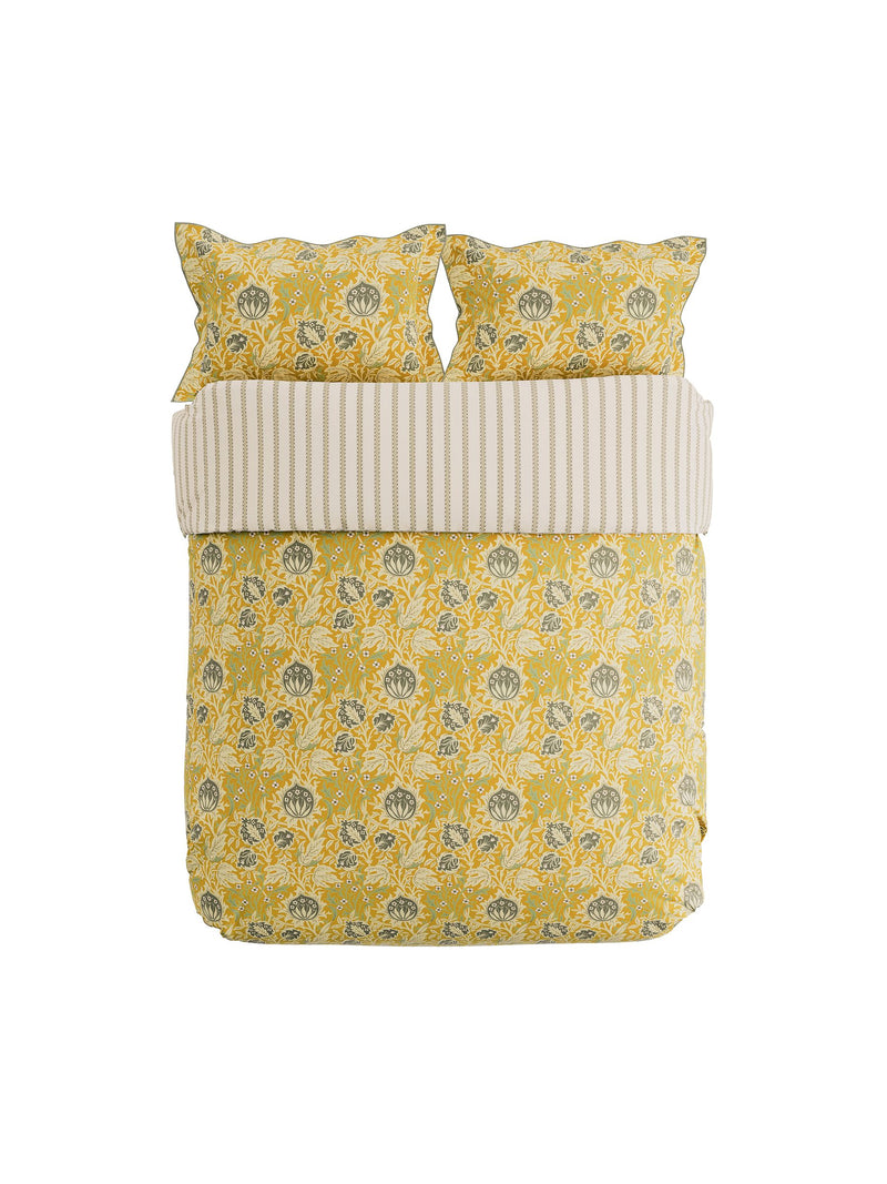 Morris & Co Sunflower Elmcote duvet cover and pillowcase set, imported from the UK