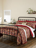 Morris & Co Crimson Strawberry Thief duvet cover and pillowcase set, imported from the UK