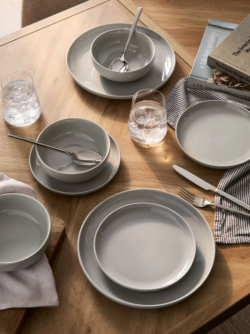 Moderna grey 12 piece dinner set, imported from the UK