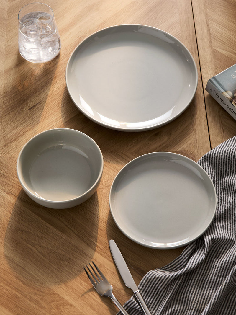 Moderna grey 12 piece dinner set, imported from the UK
