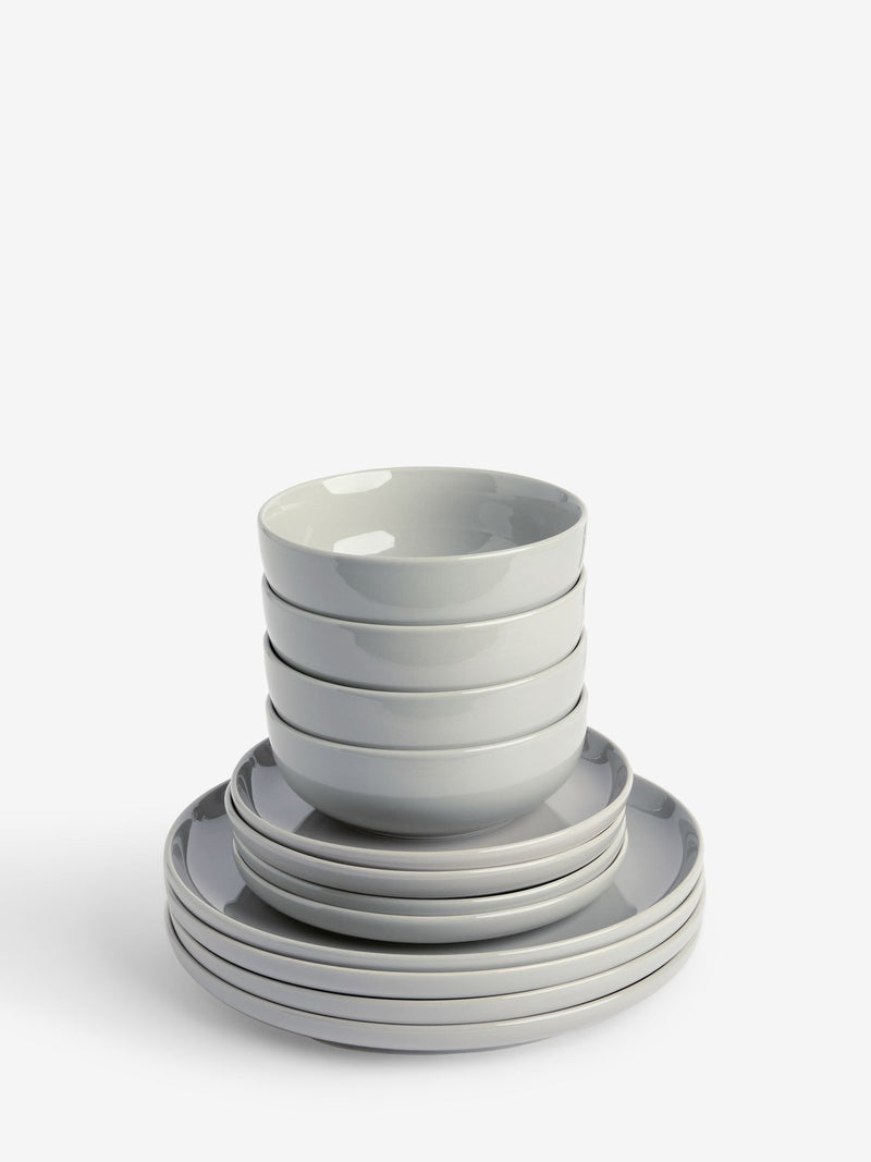 Moderna grey 12 piece dinner set, imported from the UK