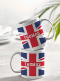 Loveabode Personalised Union Jack mug 11oz, UK version