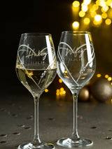 Next Loveabode Personalised Diamante Wine Glasses Set of 2- Buy online at McGrocer