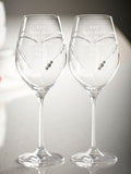 Loveabode personalised diamante wine glasses set of 2 (British brand)