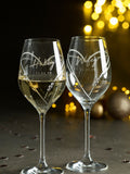 Loveabode personalised diamante wine glasses set of 2 (British brand)
