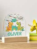 Loveabode personalised dinosaur LED light 16cm, UK version