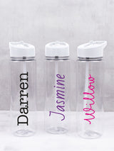 Next Loveabode Personalised Clear Water Bottle- Buy online at McGrocer
