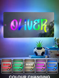 Loveabode personalised LED mirror sign black 55cm, imported from the UK