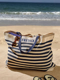 Personalised extra large jute beach bag 52L, UK version