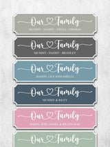 Next Loveabode Personalised Our Family Sign Foamex Sign 50cm x 13cm- Buy online at McGrocer