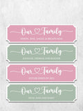 Loveabode personalised family sign 50x13cm (British brand)