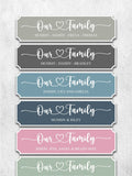 Loveabode personalised family sign 50x13cm (British brand)