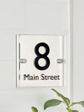 Loveabode personalised square house sign 15x15cm (British brand)
