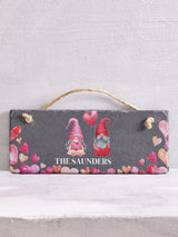 Next Loveabode Personalised Gonk Love Couple Hanging Slate Sign 25cm x 10cm- Buy online at McGrocer