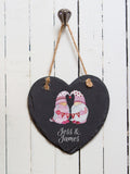 Loveabode personalised heart slate sign 25cm - British product