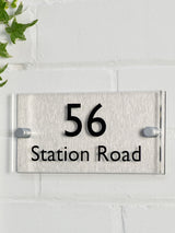 Next Personalised Acrylic & Aluminium House Name Sign 10cm x 20cm- Buy online at McGrocer