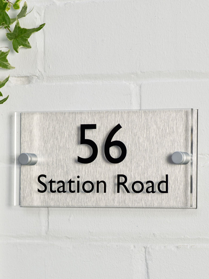 Personalised house name sign 10cm x 20cm, UK version
