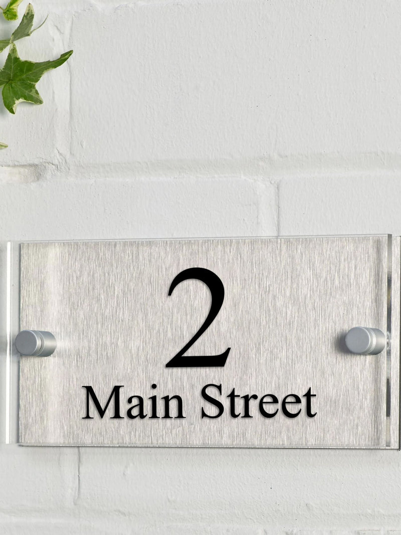 Personalised house name sign 10cm x 20cm, UK version