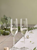 Loveabode personalised single champagne glass 7.75oz, imported from the UK