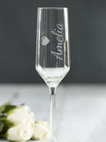 Personalised Single Champagne Glass by Loveabode