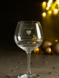 Loveabode personalised diamanté look gin glass 700ml, imported from the UK