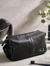 Next Personalised Name & Initial Men's Faux Leather Washbag- Buy online at McGrocer